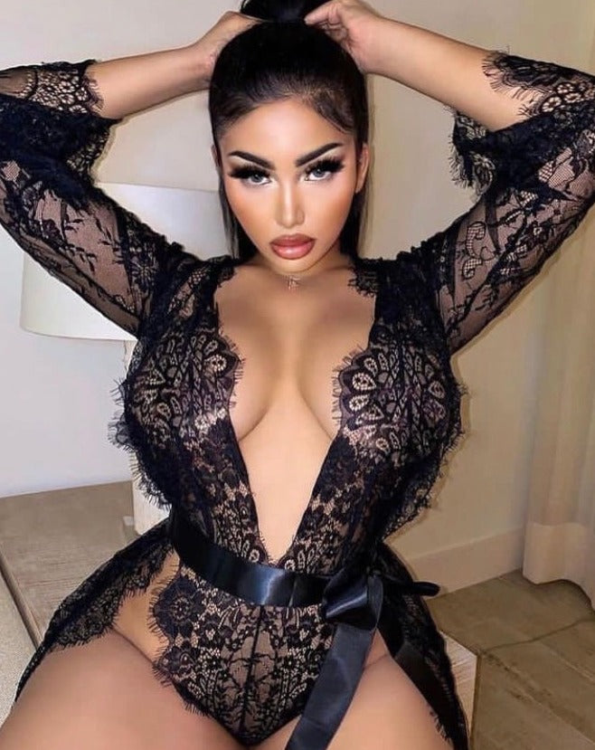 Leticia bodysuit + ribbon wrap