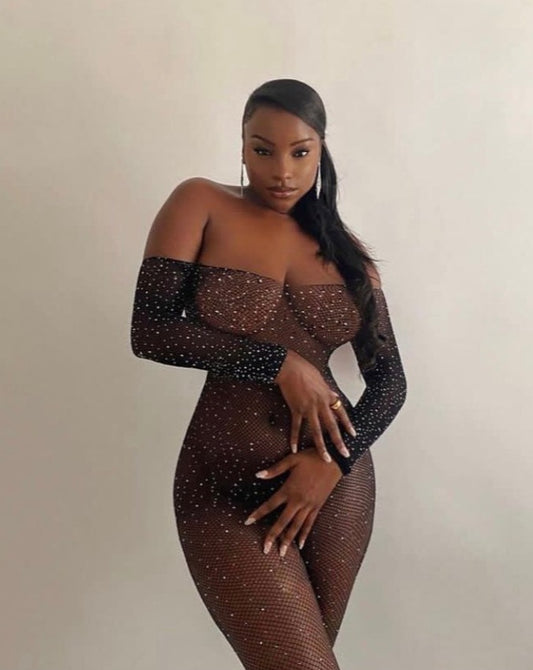 Ruby Rhinestone Overall