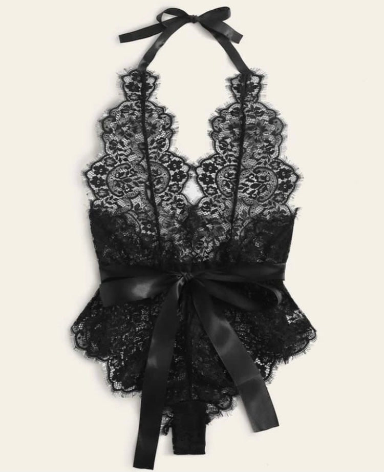 Leticia bodysuit + ribbon wrap